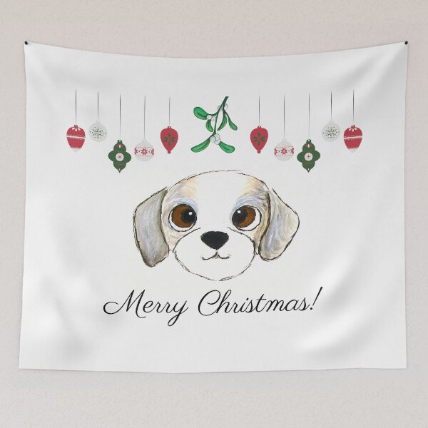 Artikelvorschau, Weihnachten Shih Tzu entworfen und verkauft von PaintedbyCarol.