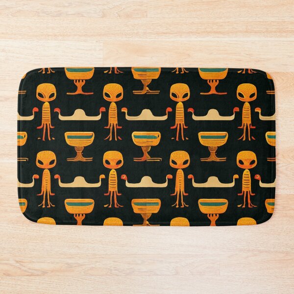Item preview, Alien hieroglyphs seamless pattern designed and sold by Riverside-Moon.