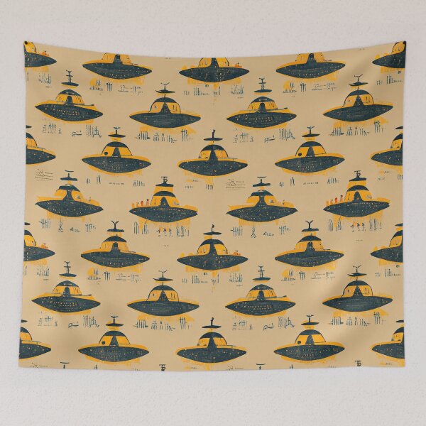 Item preview, Alien hieroglyphs seamless pattern designed and sold by Riverside-Moon.