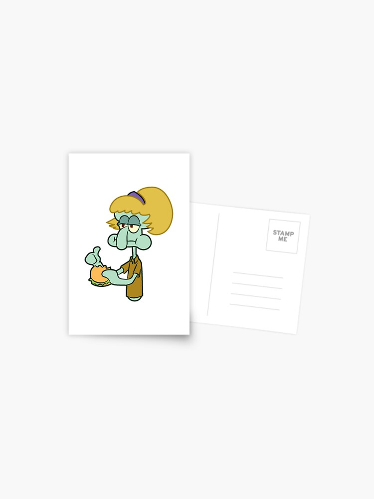 SpongeBob Squidward Wig Postcard