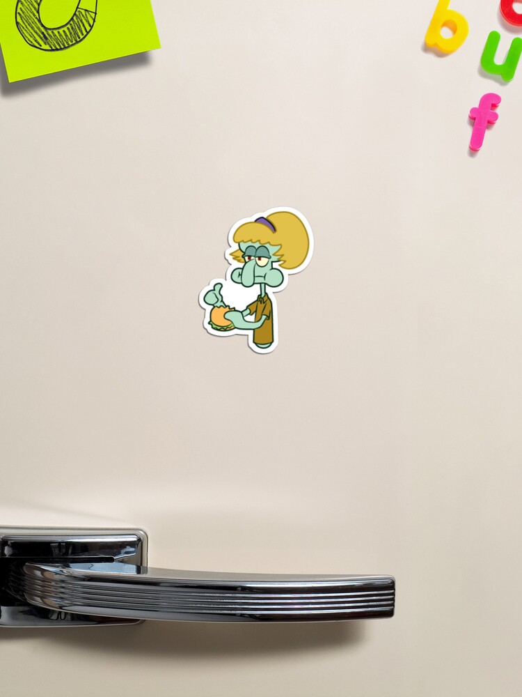 SpongeBob Squidward Wig Magnet