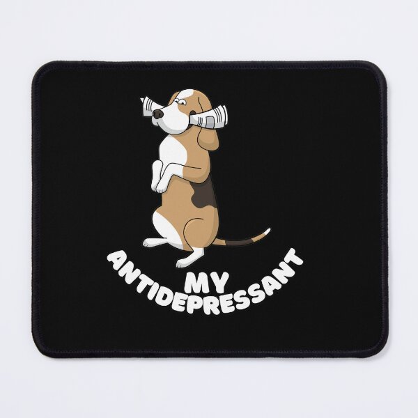 Item preview, Cute Puppy Antidepressant Beagle Dog with newspaper Animal Lover Gift, Dog Mom Gift Birthday Gift for Dog Lovers designed and sold by pod-plus-plus.