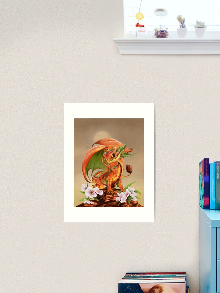 Peach Dragon Art Print by Stanley Morrison - Fine Art America