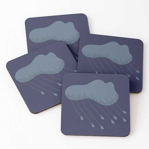 Item preview, Grey Stormy Rain Cloud Cartoon Illustration Greys Blues designed and sold by AngelDawnDesign.