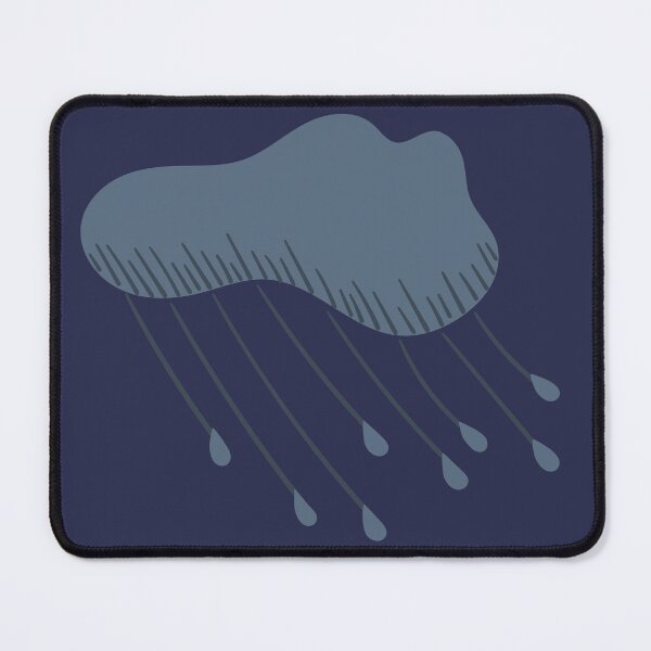 Item preview, Grey Stormy Rain Cloud Cartoon Illustration Greys Blues designed and sold by AngelDawnDesign.