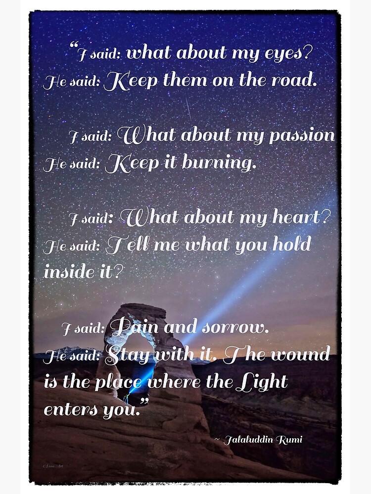 The Wound is The Place Where the Light You - Rumi " Greeting Card for Sale ArtOLena | Redbubble