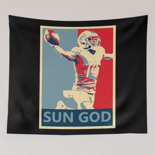 Item preview, Amon-Ra St. Brown Lions Sun God Campaign Poster designed and sold by CaseyParky.