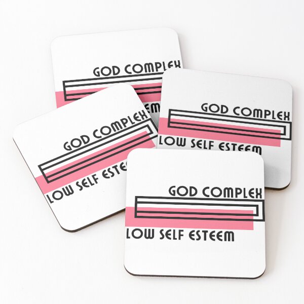 Item preview, Pink God Complex and Low Self Esteem Rectangle designed and sold by Pink Ribbon.