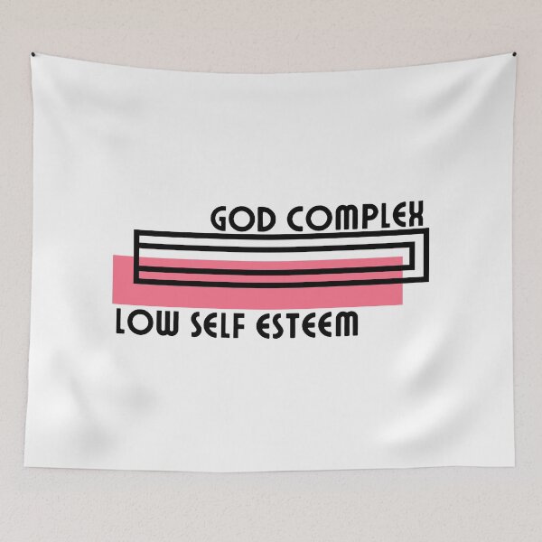 Item preview, Pink God Complex and Low Self Esteem Rectangle designed and sold by Pink Ribbon.