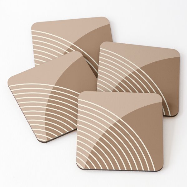 Item preview, Abstract Geometric Rainbow 2 in Brown Shades designed and sold by nineFlorals.