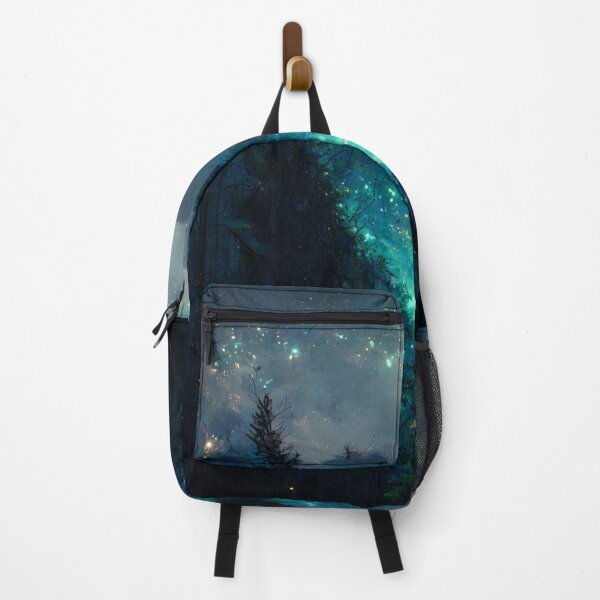Item preview, Black hooded witch in a forest with magical blue stars in the sky designed and sold by Riverside-Moon.
