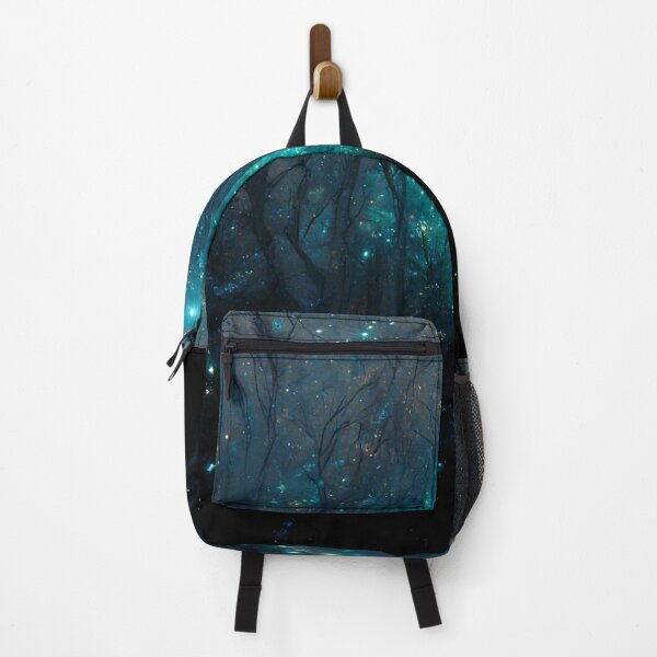Item preview, Black hooded witch in a forest with magical blue stars in the sky designed and sold by Riverside-Moon.