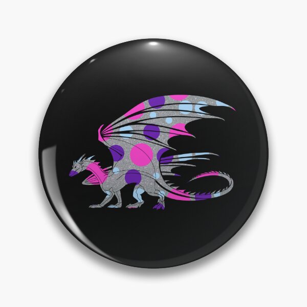 Item preview, Dragon Silhouette Filled with Purple, Pink, and Blue Circles  designed and sold by AliCatOriginals.