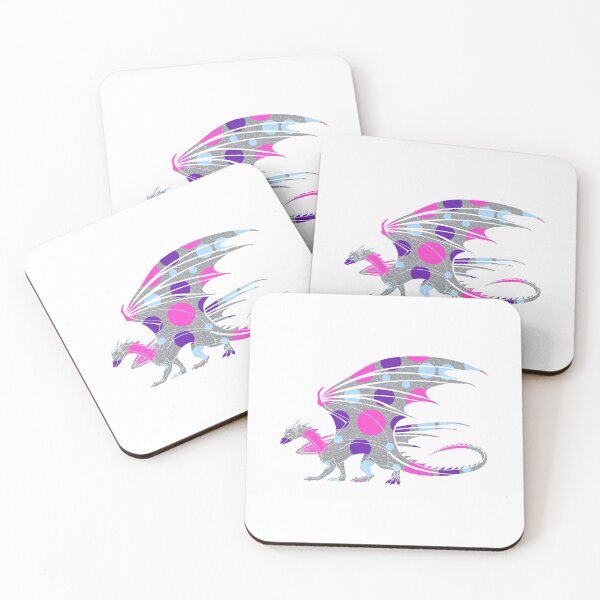Item preview, Dragon Silhouette Filled with Purple, Pink, and Blue Circles  designed and sold by AliCatOriginals.