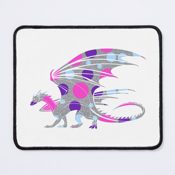 Item preview, Dragon Silhouette Filled with Purple, Pink, and Blue Circles designed and sold by AliCatOriginals.