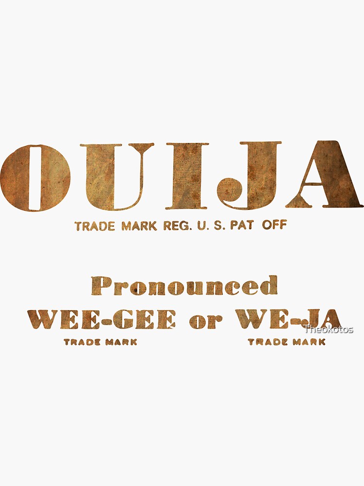 "Vintage Ouija Logo Pronunciation" Sticker for Sale by Theokotos