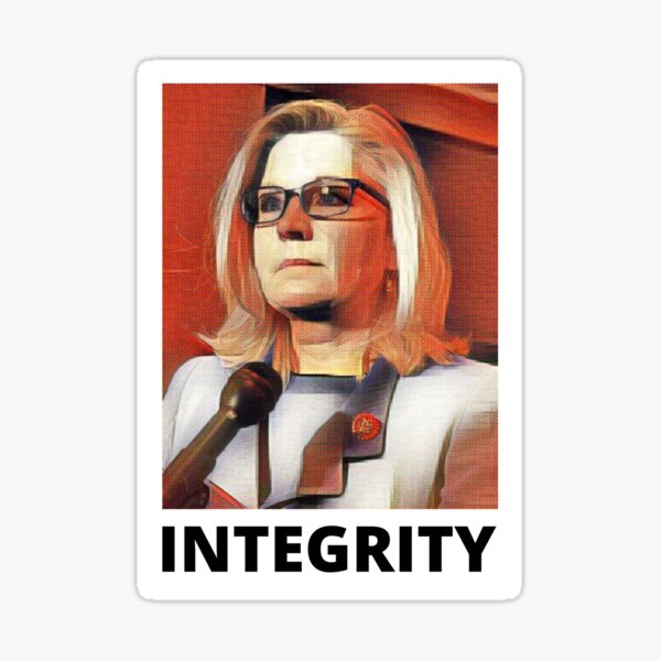 Item preview, Liz Cheney Integrity in Politics Sticker designed and sold by MadamBullmoose.