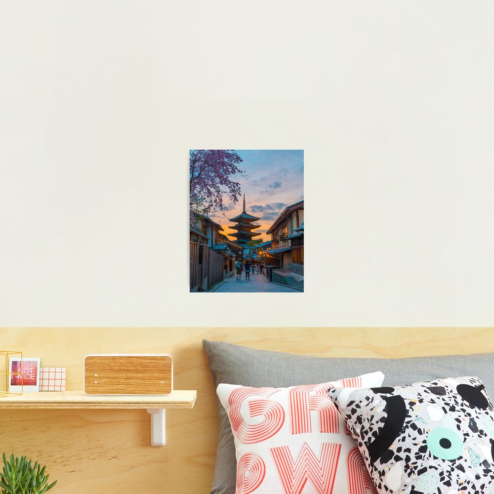 Kyoto Temple Sunset Photographic Print