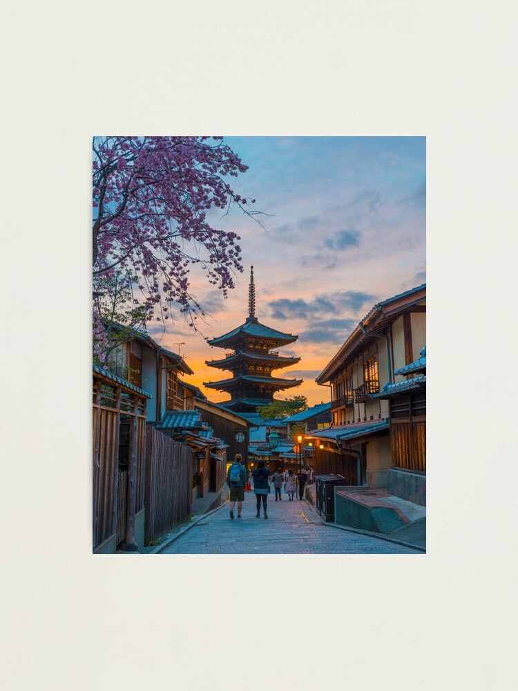 Alternate view of Kyoto Temple Sunset Photographic Print