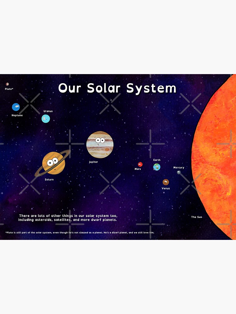 Cute Planets - A Solar System Poster by AdrienneBody