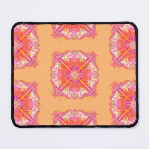 Item preview, Painterly Square Panel Pattern Orange Red Pink Fuschia, Pastel, Marbled designed and sold by ArticLotusShop.
