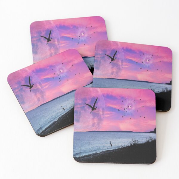 Item preview, Georgia Okeeffe Pink Moon Over Water designed and sold by Javedempire.