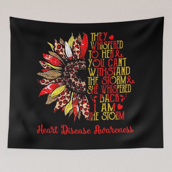 Item preview, I Am The Storm Sunflower Leopard Heart Disease Awareness designed and sold by rechardtee.