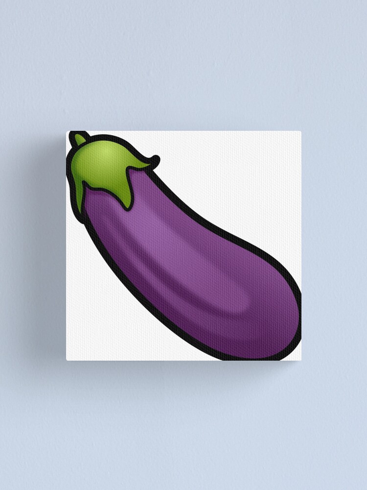"Eggplant Emoji" Canvas Print by OneDollarBilly | Redbubble