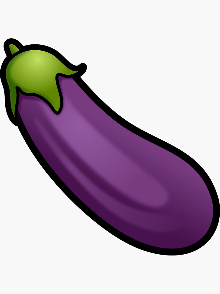 "Eggplant Emoji" Sticker by OneDollarBilly Redbubble.