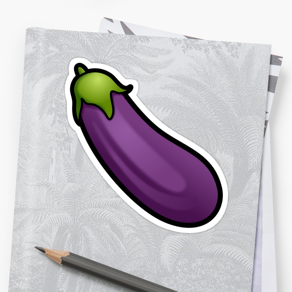  Eggplant Emoji Sticker by OneDollarBilly Redbubble