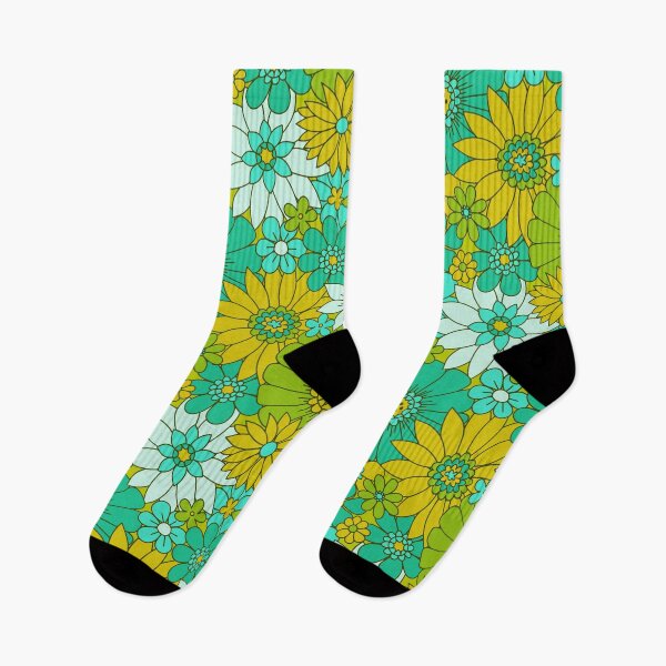 Item preview, Retro Daisy Floral - Lime designed and sold by latheandquill.