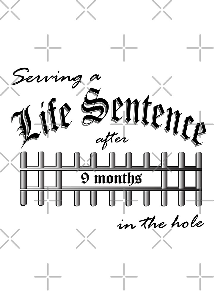 Thumbnail 2 of 2, Baby One-Piece, Serving a Life Sentence - Black Version designed and sold by snohock.