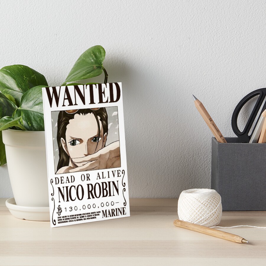 One Piece Wanted Poster Bounty Nico Robin Art Board Print For Sale By