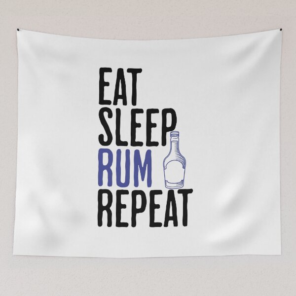 Item preview, Eat Sleep Rum Repeat - Funny Rum Sayings designed and sold by AlanPhotoArt.