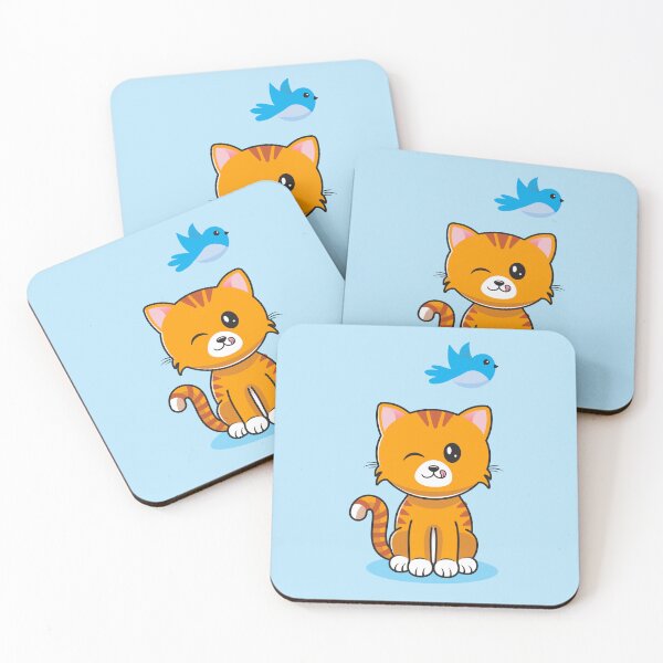 Item preview, Mischievous Cat with Bird designed and sold by Katrina Sutton.