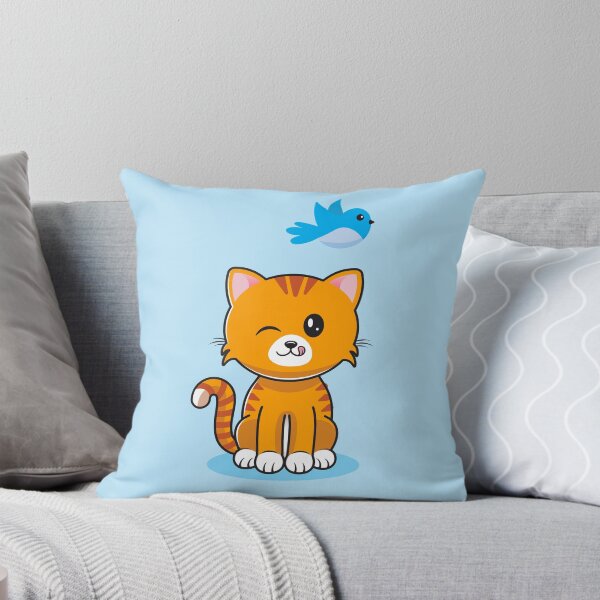 Item preview, Mischievous Cat with Bird designed and sold by Katrina Sutton.