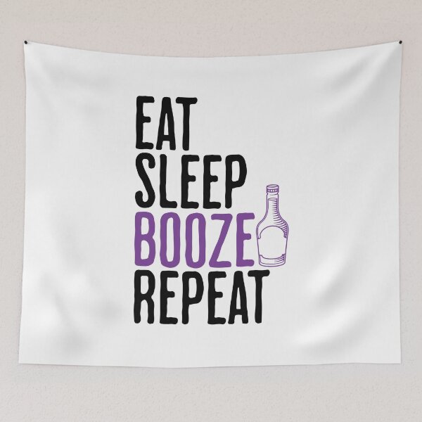 Item preview, Eat Sleep Booze Repeat - Funny Drinking Saying designed and sold by AlanPhotoArt.