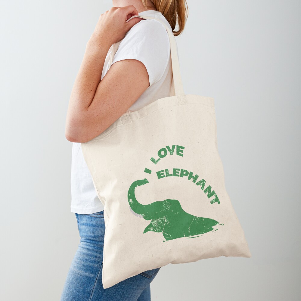I Love Elephant Tote Bag