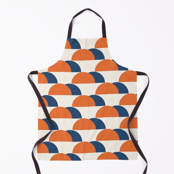 Item preview, Geometric and Shapes Pattern 2 in Navy Blue and Orange designed and sold by nineFlorals.