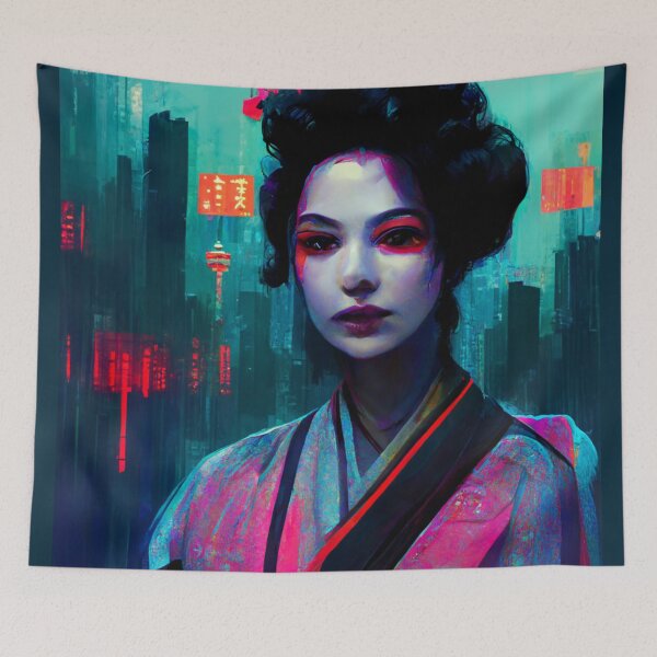 Item preview, A cyberpunk geisha designed and sold by etherElric.