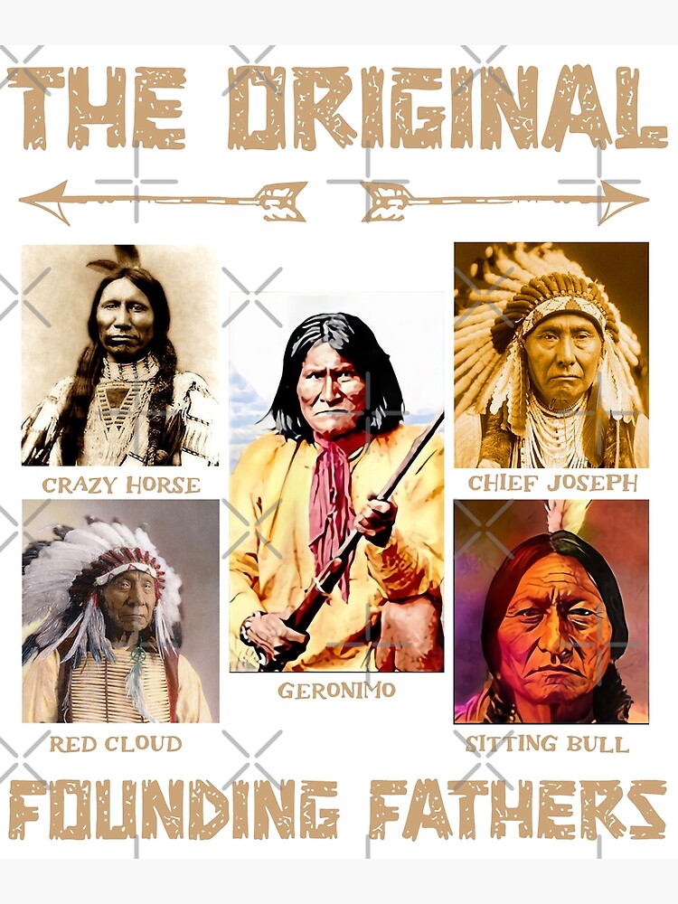 Discover NEW LIMITED The Original Founding Fathers Native American Premium Matte Vertical Poster