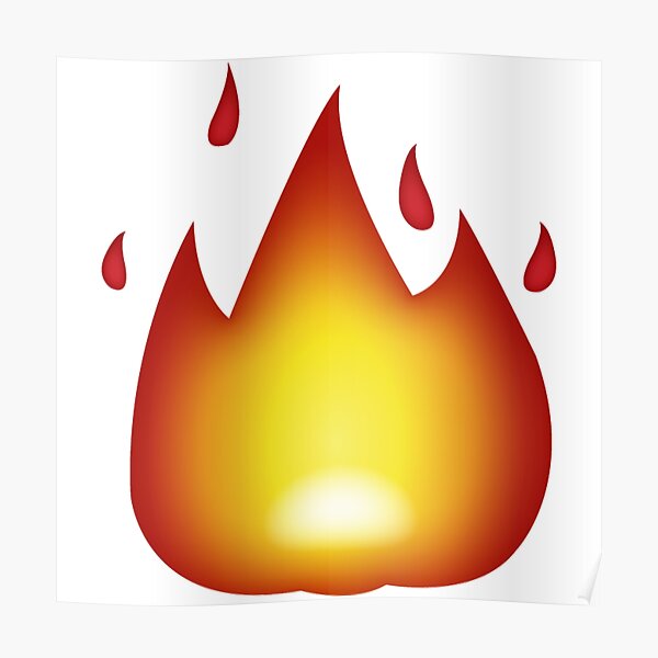 Fire Emoji Posters Redbubble - roblox fire emoji