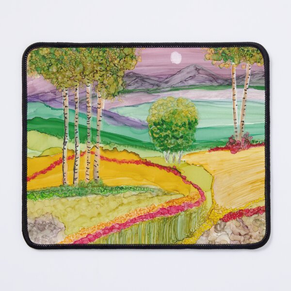 Item preview, Rainbow Landscape Alcohol Ink Art designed and sold by creativewhispers.