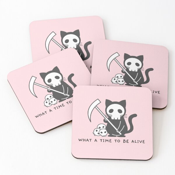 Item preview, What a time to be alive, death kitty.  designed and sold by KonichiwaCutie.