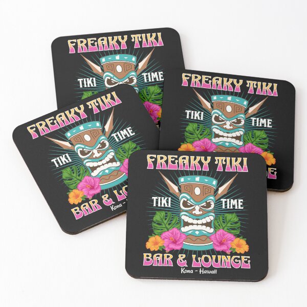Item preview, Freaky Tiki Retro Vintage Tiki Bar Tiki Lounge Kona Hawaii designed and sold by FreeSpiritAloha.
