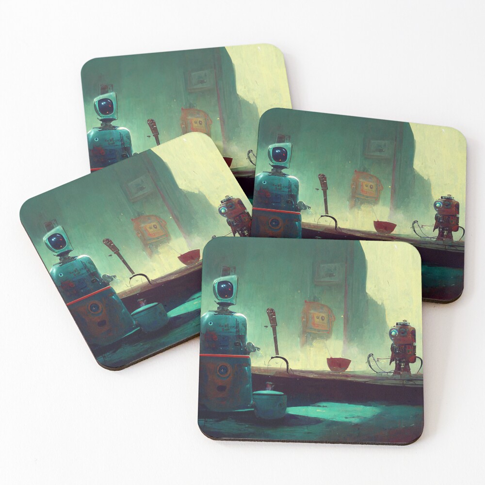 Item preview, Coasters (Set of 4) designed and sold by mikelovesrobots.
