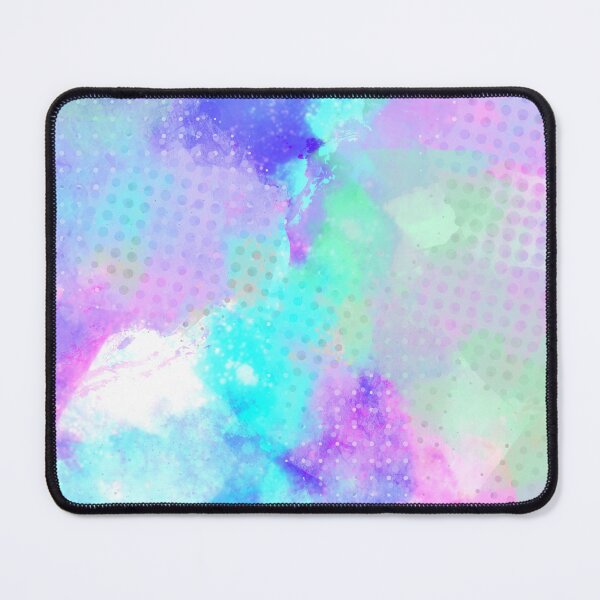 Item preview, Abstract Electric Aqua Blue and Rainbow Watercolour Psychedelic Texture designed and sold by ArticLotusShop.