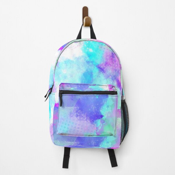 Item preview, Abstract Electric Aqua Blue and Rainbow Watercolour Psychedelic Texture designed and sold by ArticLotusShop.