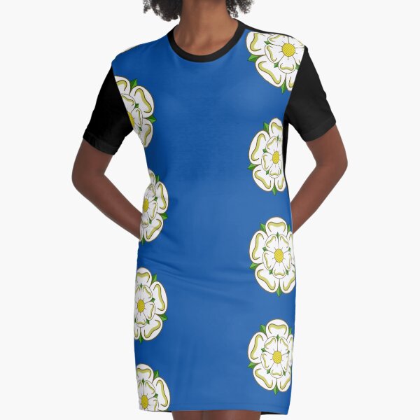 Yorkshire-Flagge, Großbritannien T-Shirt Kleid