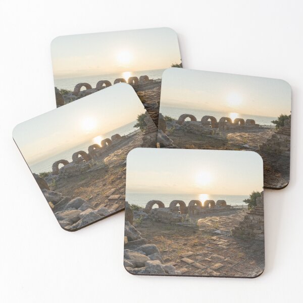 Item preview, Holy Mother of God Eleusa Basilica Ruins - Old Town Nessebar Sunrise designed and sold by Georgia Mizuleva.